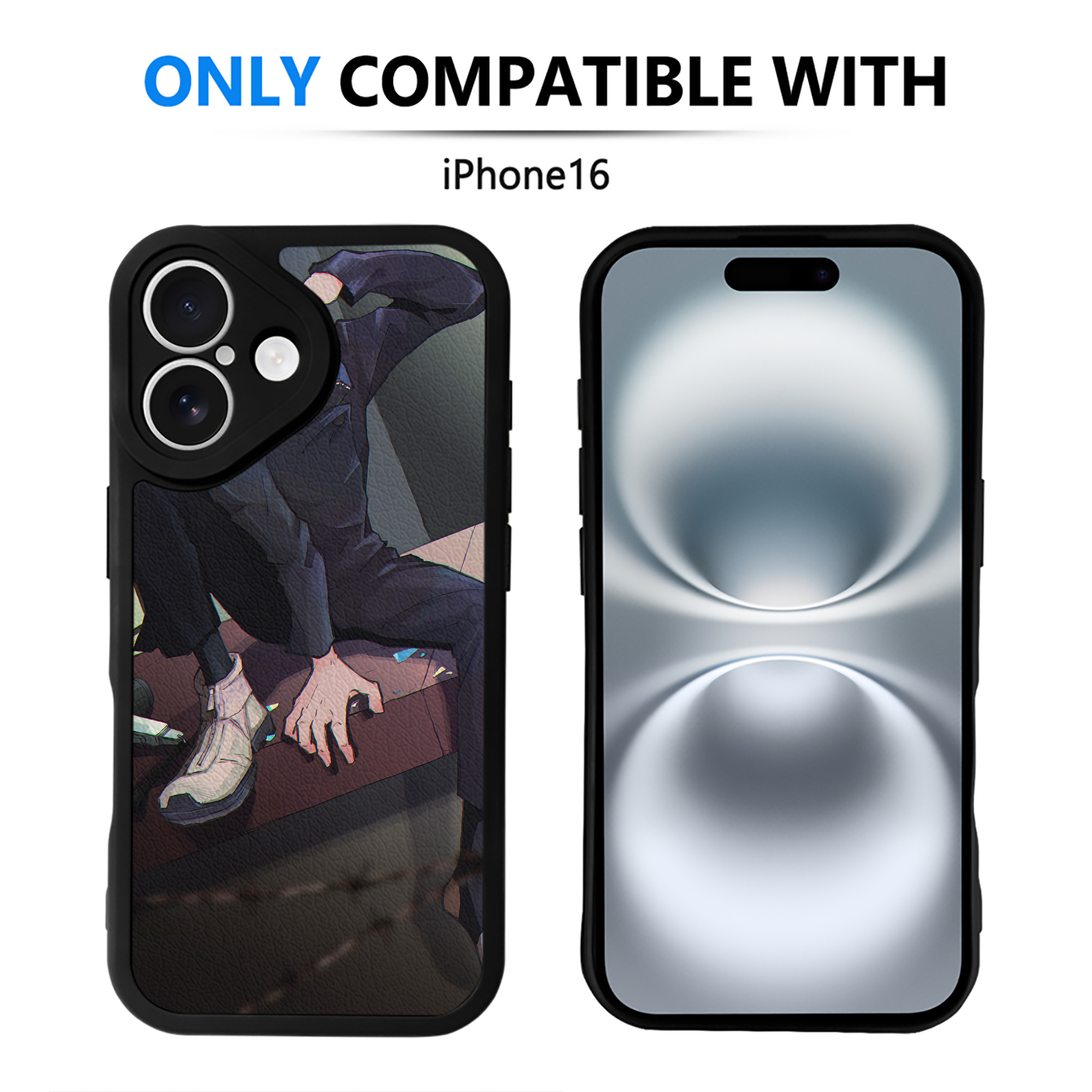 （画像用） 呪術廻戦 Jujutsu Kaisen 【iPhone 16シリーズ対応】シリコンスマホケース（レザー調） 材質：シリコン